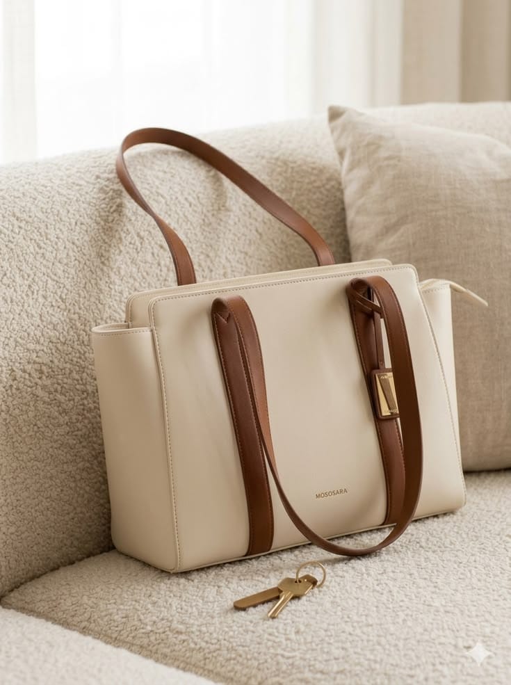 Elegant Knot Handle Tote Bag
